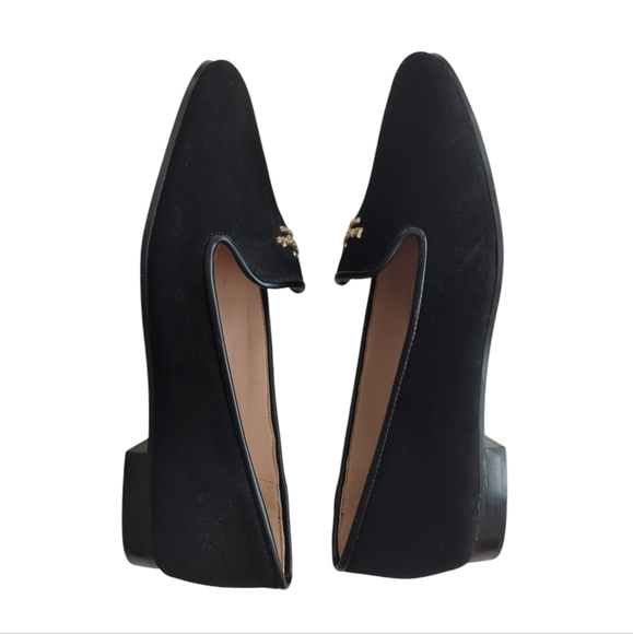 Kate Spade NY Claudia Leather Suede Velvet Slip On Flats 6B Black - Picture 9 of 16